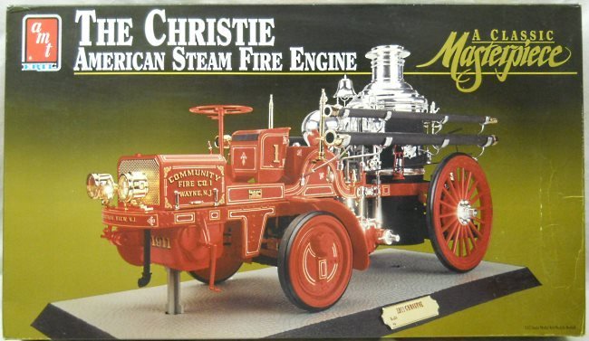 AMT 1/12 The Christie American Steam Fire Engine - (ex-MPC), 8121 plastic model kit